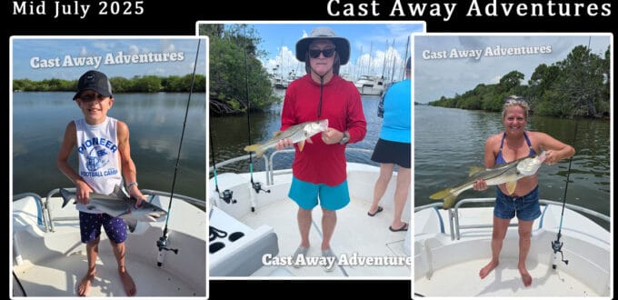 Fishing adventure with families at Cast Away Adventures in Florida, featuring kids and adults catching fish on boats, scenic waterways, and outdoor fun. Perfect for family fishing trips and water activities.