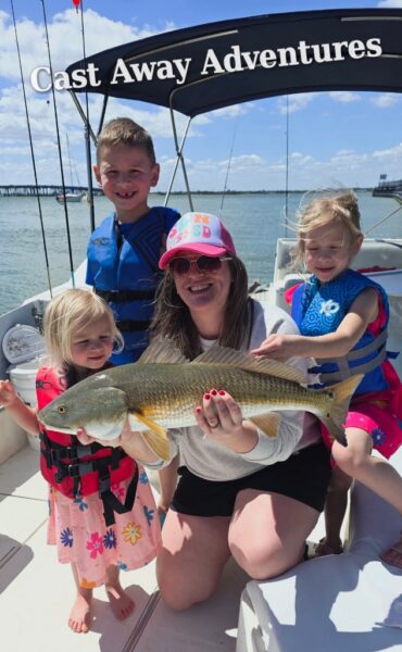 Family fishing in Cocoa beach. Fun and affordable for all with Cast Away Adventures.
