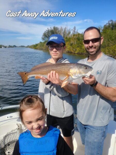 family fishing with Cast Away Adventures