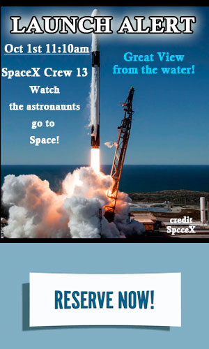 View the crew launch from the water on Oct 1st.