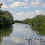 Tranquil lagoon surrounded by lush mangrove trees near Cast Away Adventures in Florida. Perfect for kayaking, fishing and outdoor exploration. Discover outdoor adventures in a scenic natural setting.